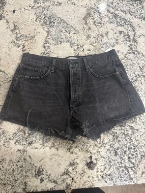 Agolde Parker Women's Black Cutoff Denim Shorts